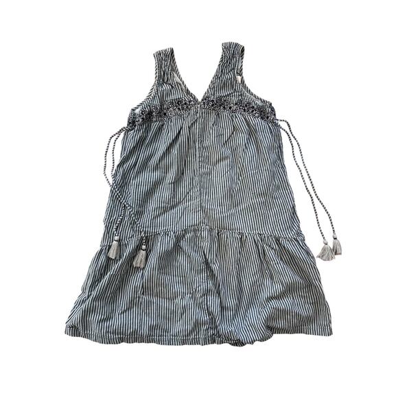 Anthropologie Dresses & Skirts - Anthropologie Blue Embroidered Aida Tassel Dress Women's Size Small Petite